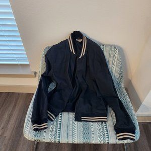 Wallace & Barnes Men's Blue Varsity Bomber Full Zip Jacket in XL